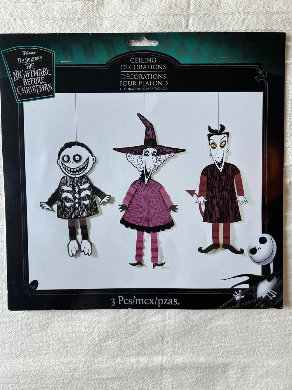 Disney The Nightmare Before Christmas Tapestry Backdrop and 3 pcs ceiling decor